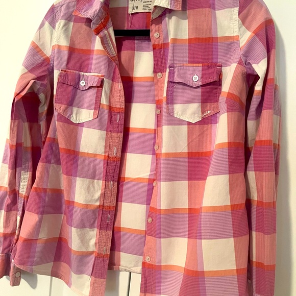 Medium Abercrombie long sleeve flannel plaid top - Picture 2 of 2